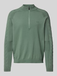 Bluza z kołnierzem o kroju regular fit z żywej wełny model ‘MIRROR’ od BOSS Green - 24