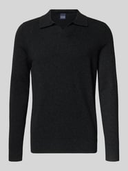 Sweter z dzianiny z mieszanki wełny i kaszmiru od Christian Berg Men - 32