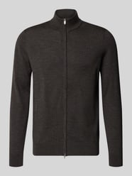 Regular Fit Strickjacke aus reiner Baumwolle mit Stehkragen von Profuomo - 34