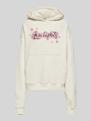 Hoodie mit Label-Print Modell 'SPARKLE' von Low Lights Studios Beige - 38