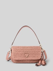 Torba na ramię w efekcie plecionki model 'OFELIA' od GUESS Fuksjowy - 3