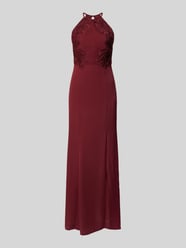 Sukienka wieczorowa z koronką szydełkową od Lipsy Czerwony - 20