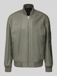 Regular fit leren jack in collegestijl, model 'JAKRI' van BOSS Orange - 28