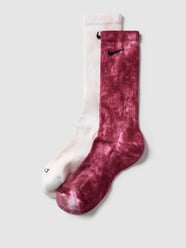 Socken mit Batikmuster im 2er-Pack Modell 'EVERYDAY' von Nike Rot - 23