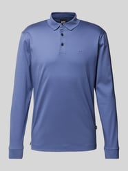 Poloshirt mit Label-Stitching Modell 'PADO' von BOSS Blau - 1