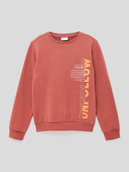 Sweatshirt met statementprint van s.Oliver RED LABEL Oranje - 17