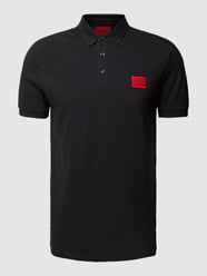 Poloshirt mit Label-Patch Modell 'Dereso' von HUGO Schwarz - 36