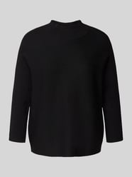 Sweter z dzianiny ze stójką i rękawem o dł. 3/4 od COMMA - 8