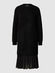 Midikleid mit Lochmuster-Details von ROBE LÉGÈRE Schwarz - 38