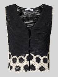 Strickweste mit Stitching-Details Modell 'TON' von Mango - 13