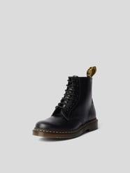 Schnürboots mit Kontrastnaht von Dr.Martens Schwarz - 45