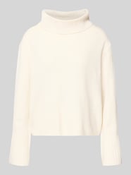 Loose fit gebreide pullover van wolmix met col van COMMA - 4