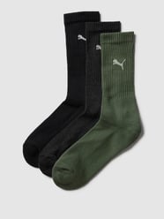 Socken im 3er-Pack Modell 'CREW' von Puma Grün - 24