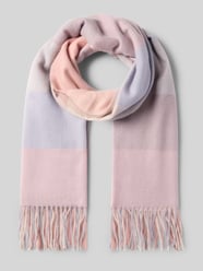 Schal mit Fransen und Karo-Muster von Kurt Beines Pink - 21