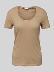 Shaped Fit T-Shirt aus reiner Baumwolle von Marc O'Polo Beige - 29