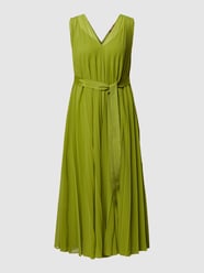 Maxi-jurk met V-hals, model 'EDITA' van Max Mara Studio Groen - 1