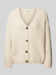 Strickjacke mit gerippten Abschlüssen von ZABAIONE Beige - 39