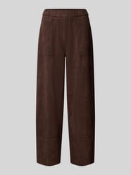 Barrel Fit Kunstlederhose mit elastischem Bund Modell 'Metta Cargo' von OPUS PANTS - 26