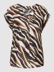 Blouseshirt van rayon met dierenprint van SMASHED LEMON Grijs / zwart - 36
