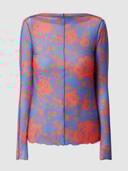 Bluzka z siateczki od Esprit Collection Niebieski - 9