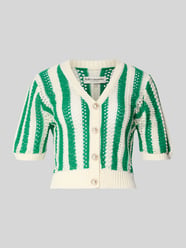 Cropped Cardigan mit Lochmuster Modell 'Siva' von LOLLYS LAUNDRY - 2