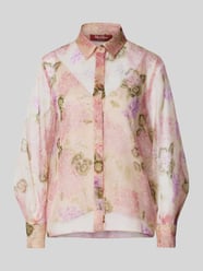 Regular Fit Seidenbluse mit verdeckter Knopfleiste von Max Mara Studio Pink - 4