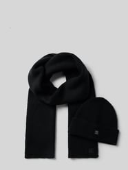 Muts en sjaal in een set met wol, model 'ZASO' van HUGO - 19