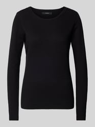 Regular Fit Strickpullover mit Rundhalsausschnitt 'CARE STRUCTURE' von Vero Moda Schwarz - 43