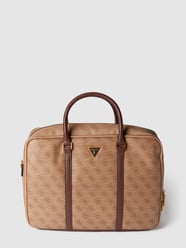 Laptoptasche mit Allover-Logo-Muster von Guess Beige - 5