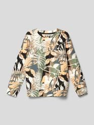 Sweatshirt mit Allover-Print von Garcia Weiß - 37