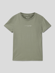 T-Shirt mit Statement-Print  Modell 'DAVIDE' von Pepe Jeans Grün - 16
