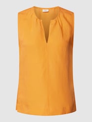 Linnen blouse met V-hals van s.Oliver BLACK LABEL Oranje - 37
