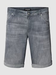 PLUS SIZE Jeansshorts mit fixierten Beinumschlägen Modell 'RICK' von Jack & Jones Plus Grau - 39