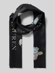 Sjaal van zijde met logoprint en franjes van Lauren Ralph Lauren - 47