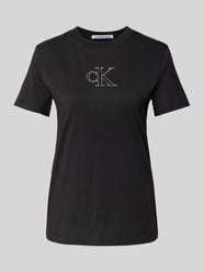 T-Shirt mit Label-Print von Calvin Klein Jeans Schwarz - 8