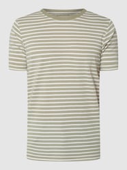 T-shirt ze wzorem w paski model ‘Rod’ od Anerkjendt Zielony - 48