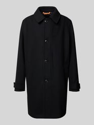 Regular fit lange wollen jas met platte kraag, model 'OCOZIER' van BOSS Orange - 30