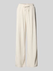 Stoffhose aus Viskose-Mix mit elastischem Bund von Apricot Beige - 45