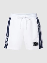 Shorts mit Strukturmuster von EA7 Emporio Armani Weiß - 39