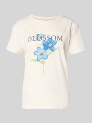 t-shirt z nadrukiem z motywem i okrągłym dekoltem od Jake*s Casual - 44