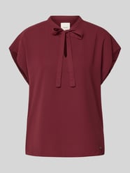 Regular fit blouse met druppelvormige hals, model 'Tie' van Calvin Klein Womenswear Bordeaux - 33