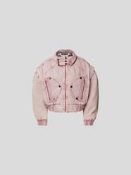 Cropped Jeansjacke mit Stehkragen von ROTATE BIRGER CHRISTENSEN Lila - 14