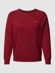 PLUS SIZE sweatshirt met labelprint van Tommy Hilfiger Curve Rood - 42