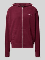 bluza rozpinana o kroju oversized z detal z logo model 'Mezzano' od PEGADOR - 41