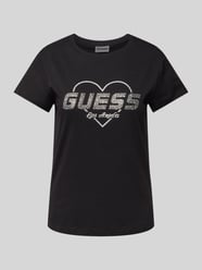 T-shirt met strass-steentjes, model 'NARCISO' van Guess Activewear - 12
