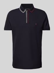 Regular Fit Poloshirt mit Logo-Stitching von Tommy Hilfiger Blau - 39