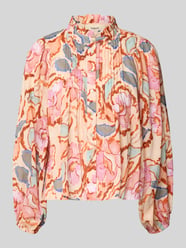 regular fit blouse met opstaande kraag model 'LEYA' van SUNCOO PARIS Fuchsia - 2