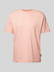 T-Shirt mit Streifenmuster von Tom Tailor Rosa - 19