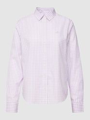 Bluzka koszulowa ze wzorem w kratę model ‘Gingham’ od Gant Fioletowy - 45