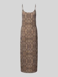 Midikleid mit Spaghettiträgern und Rundhalsausschnitt von Gina Tricot Beige - 44